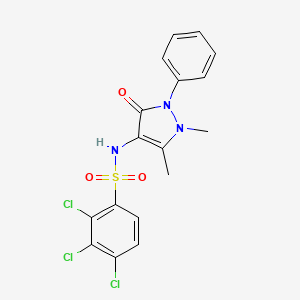 2,3,4-trichloro-N-(1,5-dimethyl-3-oxo-2-phenyl-2,3-dihydro-1H-pyrazol-4-yl)benzene-1-sulfonamide