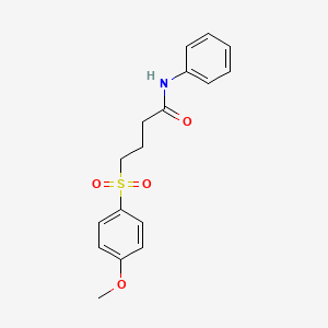 molecular formula C17H19NO4S B2657552 4-((4-methoxyphenyl)sulfonyl)-N-phenylbutanamide CAS No. 923065-41-2