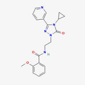 N-(2-(4-cyclopropyl-5-oxo-3-(pyridin-3-yl)-4,5-dihydro-1H-1,2,4-triazol-1-yl)ethyl)-2-methoxybenzamide