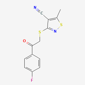 3-{[2-(4-Fluorophenyl)-2-oxoethyl]sulfanyl}-5-methyl-4-isothiazolecarbonitrile