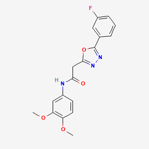 N-(3,4-dimethoxyphenyl)-2-(5-(3-fluorophenyl)-1,3,4-oxadiazol-2-yl)acetamide