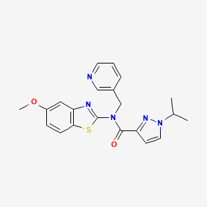 1-isopropyl-N-(5-methoxybenzo[d]thiazol-2-yl)-N-(pyridin-3-ylmethyl)-1H-pyrazole-3-carboxamide