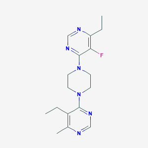 molecular formula C17H23FN6 B2657579 4-Ethyl-6-[4-(5-ethyl-6-methylpyrimidin-4-yl)piperazin-1-yl]-5-fluoropyrimidine CAS No. 2380180-13-0
