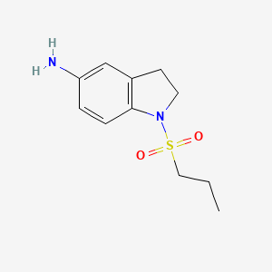molecular formula C11H16N2O2S B2657580 1-(丙磺酰基)吲哚-5-胺 CAS No. 927996-84-7