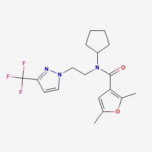 N-cyclopentyl-2,5-dimethyl-N-(2-(3-(trifluoromethyl)-1H-pyrazol-1-yl)ethyl)furan-3-carboxamide