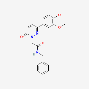 2-[3-(3,4-dimethoxyphenyl)-6-oxopyridazin-1-yl]-N-[(4-methylphenyl)methyl]acetamide