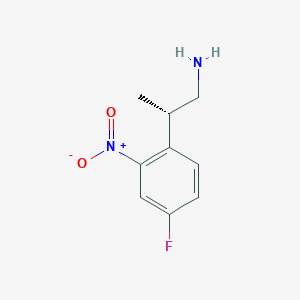 (2S)-2-(4-Fluoro-2-nitrophenyl)propan-1-amine