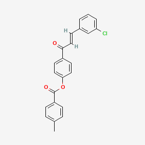 4-[(2E)-3-(3-chlorophenyl)prop-2-enoyl]phenyl 4-methylbenzoate