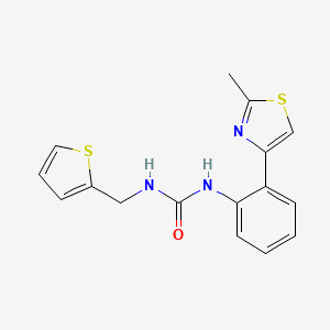 molecular formula C16H15N3OS2 B2657618 1-(2-(2-Methylthiazol-4-yl)phenyl)-3-(thiophen-2-ylmethyl)urea CAS No. 1795297-19-6