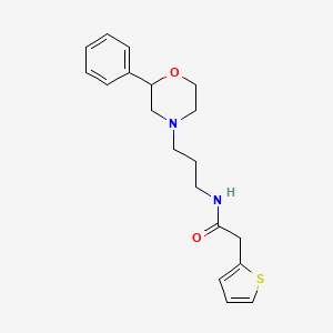 N-(3-(2-phenylmorpholino)propyl)-2-(thiophen-2-yl)acetamide