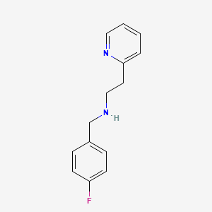 molecular formula C14H15FN2 B2657625 [(4-氟苯基)甲基][2-(吡啶-2-基)乙基]胺 CAS No. 344304-99-0