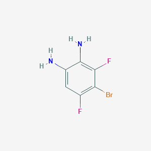 molecular formula C6H5BrF2N2 B2657626 4-溴-3,5-二氟苯-1,2-二胺 CAS No. 1823344-37-1