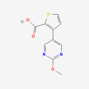 molecular formula C10H8N2O3S B2657631 3-(2-Methoxypyrimidin-5-yl)thiophene-2-carboxylic acid CAS No. 1869872-75-2