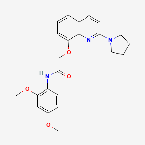 N-(2,4-dimethoxyphenyl)-2-((2-(pyrrolidin-1-yl)quinolin-8-yl)oxy)acetamide