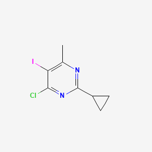 molecular formula C8H8ClIN2 B2657634 4-Chloro-2-cyclopropyl-5-iodo-6-methylpyrimidine CAS No. 1517863-66-9