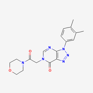 molecular formula C18H20N6O3 B2657637 3-(3,4-Dimethylphenyl)-6-(2-morpholin-4-yl-2-oxoethyl)triazolo[4,5-d]pyrimidin-7-one CAS No. 893946-30-0