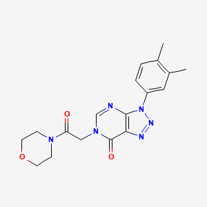 molecular formula C18H20N6O3 B2657637 3-(3,4-二甲基苯基)-6-(2-吗啉-4-基-2-氧代乙基)三唑并[4,5-d]嘧啶-7-酮 CAS No. 893946-30-0