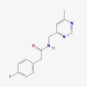 molecular formula C14H14FN3O B2657641 2-(4-fluorophenyl)-N-((6-methylpyrimidin-4-yl)methyl)acetamide CAS No. 2097882-69-2