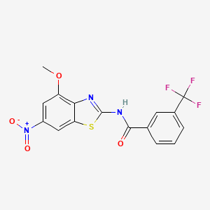 B2657646 N-(4-methoxy-6-nitro-1,3-benzothiazol-2-yl)-3-(trifluoromethyl)benzamide CAS No. 330189-72-5