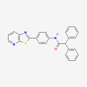 2,2-diphenyl-N-(4-(thiazolo[5,4-b]pyridin-2-yl)phenyl)acetamide