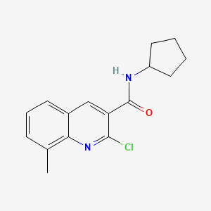 molecular formula C16H17ClN2O B2657650 2-chloro-N-cyclopentyl-8-methylquinoline-3-carboxamide CAS No. 2094515-03-2