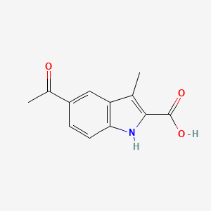 molecular formula C12H11NO3 B2657652 5-乙酰基-3-甲基-1H-吲哚-2-羧酸 CAS No. 91569-51-6