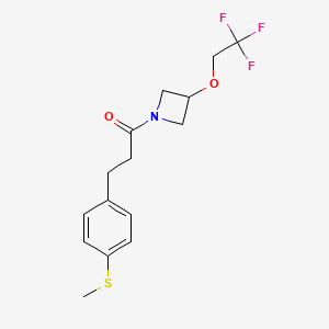 3-(4-(Methylthio)phenyl)-1-(3-(2,2,2-trifluoroethoxy)azetidin-1-yl)propan-1-one