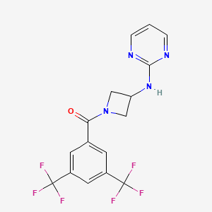 (3,5-Bis(trifluoromethyl)phenyl)(3-(pyrimidin-2-ylamino)azetidin-1-yl)methanone