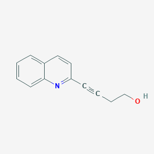 molecular formula C13H11NO B2657668 4-(喹啉-2-基)丁-3-炔-1-醇 CAS No. 121277-71-2
