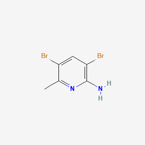 molecular formula C6H6Br2N2 B2657683 2-Amino-3,5-dibromo-6-methylpyridine CAS No. 91872-10-5; 91872-10-5