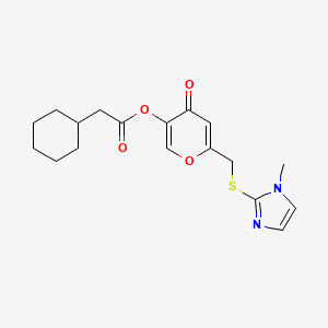 [6-[(1-Methylimidazol-2-yl)sulfanylmethyl]-4-oxopyran-3-yl] 2-cyclohexylacetate