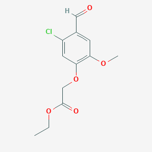 molecular formula C12H13ClO5 B2657696 Ethyl 2-(5-chloro-4-formyl-2-methoxyphenoxy)acetate CAS No. 255734-62-4