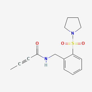 N-[(2-Pyrrolidin-1-ylsulfonylphenyl)methyl]but-2-ynamide