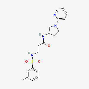molecular formula C19H24N4O3S B2657715 3-(3-methylphenylsulfonamido)-N-(1-(pyridin-2-yl)pyrrolidin-3-yl)propanamide CAS No. 1798485-24-1