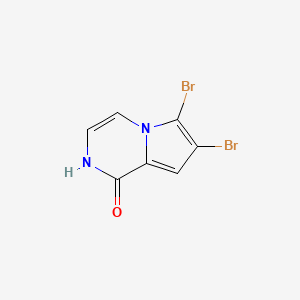 molecular formula C7H4Br2N2O B2657720 6,7-dibromo-1H,2H-pyrrolo[1,2-a]pyrazin-1-one CAS No. 290353-35-4