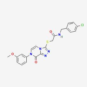 N-(4-chlorobenzyl)-2-((7-(3-methoxyphenyl)-8-oxo-7,8-dihydro-[1,2,4]triazolo[4,3-a]pyrazin-3-yl)thio)acetamide