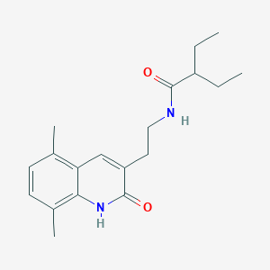 N-(2-(5,8-dimethyl-2-oxo-1,2-dihydroquinolin-3-yl)ethyl)-2-ethylbutanamide