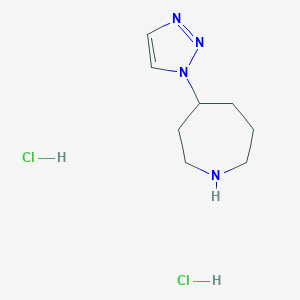 molecular formula C8H16Cl2N4 B2657738 4-(1H-1,2,3-triazol-1-yl)azepane dihydrochloride CAS No. 1955541-64-6