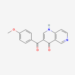 molecular formula C16H12N2O3 B2657746 3-(4-methoxybenzoyl)-1,6-naphthyridin-4(1H)-one CAS No. 1351398-56-5