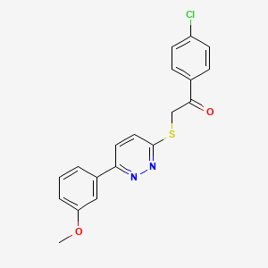 1-(4-Chlorophenyl)-2-((6-(3-methoxyphenyl)pyridazin-3-yl)thio)ethanone