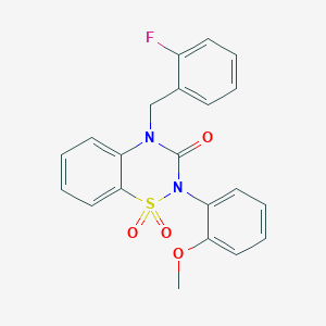 4-(2-fluorobenzyl)-2-(2-methoxyphenyl)-2H-1,2,4-benzothiadiazin-3(4H)-one 1,1-dioxide