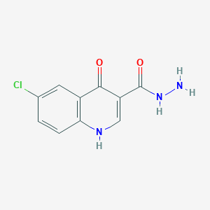 molecular formula C10H8ClN3O2 B2657782 6-Chloro-4-hydroxyquinoline-3-carbohydrazide CAS No. 302965-43-1
