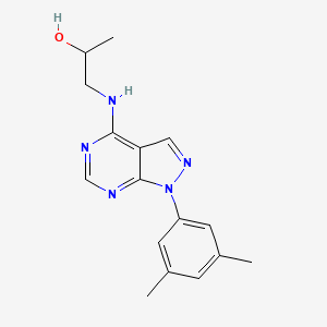 molecular formula C16H19N5O B2657783 1-((1-(3,5-二甲苯基)-1H-吡唑并[3,4-d]嘧啶-4-基)氨基)丙烷-2-醇 CAS No. 1105233-87-1