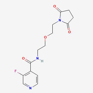 N-(2-(2-(2,5-dioxopyrrolidin-1-yl)ethoxy)ethyl)-3-fluoroisonicotinamide