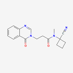 molecular formula C17H18N4O2 B2657788 N-(1-cyanocyclobutyl)-N-methyl-3-(4-oxo-3,4-dihydroquinazolin-3-yl)propanamide CAS No. 1258742-46-9