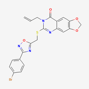 molecular formula C21H15BrN4O4S B2657793 3-(4-{2-[(3-acetylphenyl)amino]-2-oxoethyl}-3-oxo-3,4-dihydroquinoxalin-2-yl)-N-cyclohexylpropanamide CAS No. 1111993-38-4