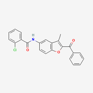 N-(2-benzoyl-3-methyl-1-benzofuran-5-yl)-2-chlorobenzamide