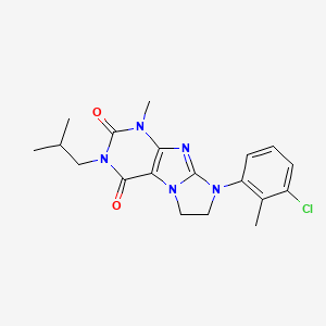 6-(3-Chloro-2-methylphenyl)-4-methyl-2-(2-methylpropyl)-7,8-dihydropurino[7,8-a]imidazole-1,3-dione