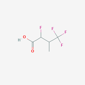 molecular formula C5H6F4O2 B2657814 2,4,4,4-Tetrafluoro-3-methylbutanoic acid CAS No. 2140726-52-7