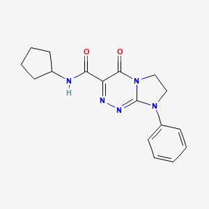 N-cyclopentyl-4-oxo-8-phenyl-4,6,7,8-tetrahydroimidazo[2,1-c][1,2,4]triazine-3-carboxamide